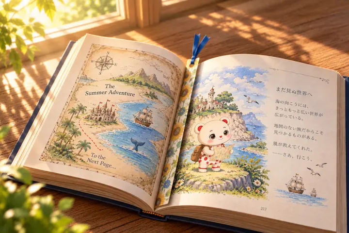 本の中の夏の栞